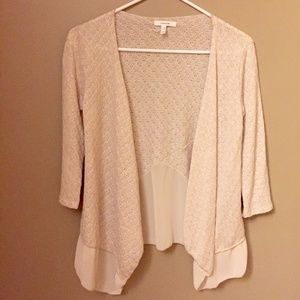 NWOT Feminine Cream Cardigan